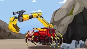 Мультфильмы Про Танки. Гигантская Пила-Бульдозер-Танк Разрушает Все! Мультики Для Детей И Малышей-Об
