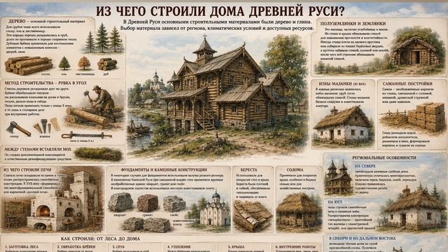 Из чего строили дома в Древней Руси?