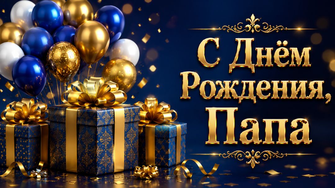 С Днём Рождения, Папа 💙 Красивое Поздравление
