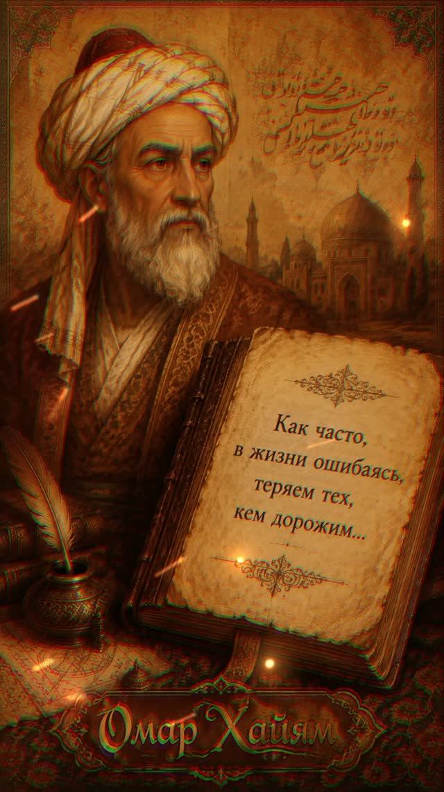«Как часто, в жизни ошибаясь, теряем тех, кем дорожим». Омар Хайям