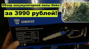 Аккумуляторная цепная пила DEKO dkchs 20v, 2*2Ач