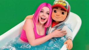 я кинул в ванну все бомбочки SUBWAY SURFERS
