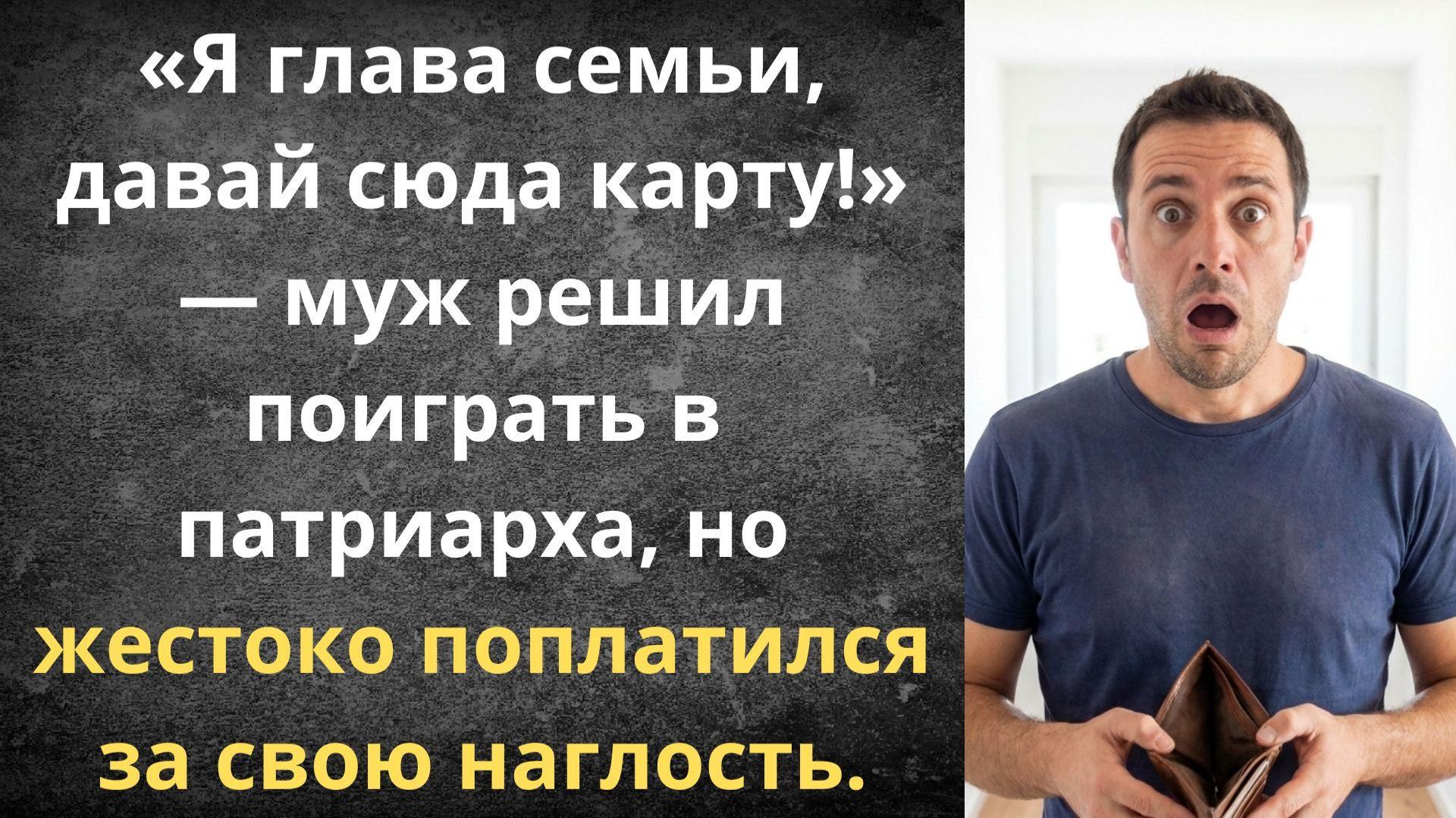 Муж потребовал мою банковскую карту | Истории из жизни