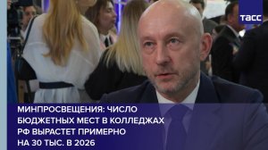 Минпросвещения: число бюджетных мест в колледжах РФ вырастет примерно на 30 тыс. в 2026