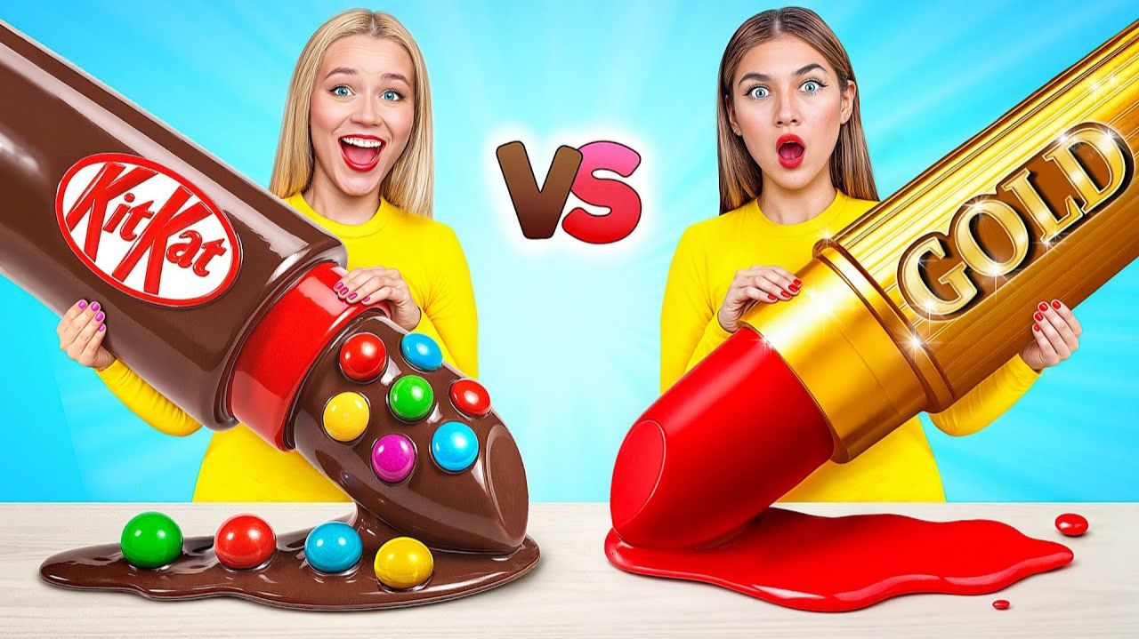 Челлендж. Шоколадная Еда vs Настоящая Еда # Кулинарная Битва с Едой от Multi DO Challenge