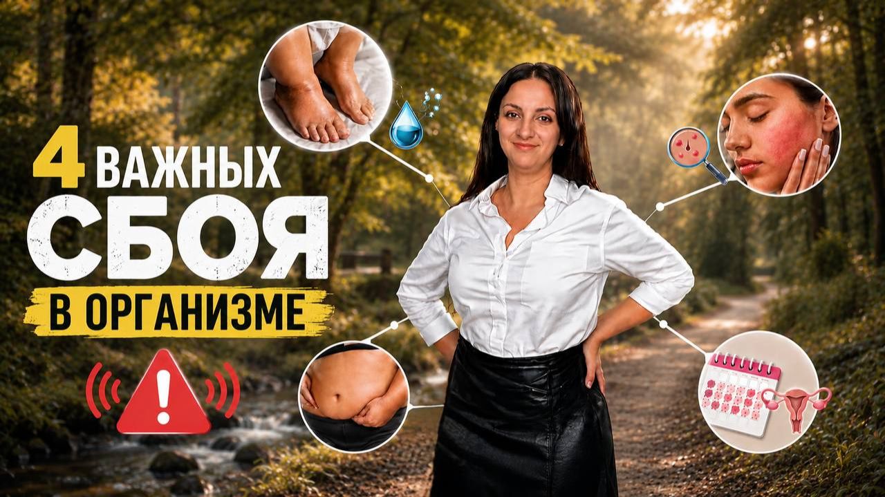 ЛИШНИЙ ВЕС, ОТЕКИ, СБОИ ЦИКЛА, ПРОБЛЕМНАЯ КОЖА - ЧТО ОБЩЕГО? смотреть онлайн
