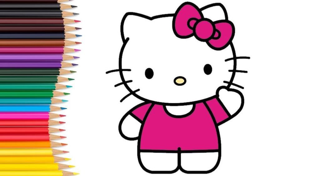 ХЭЛЛОУ КИТТИ Как нарисовать Хеллоу Китти Рисуем Hello Kitty Уроки рисования смотреть онлайн