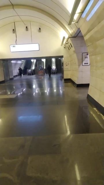 Станция метро Верхние Лихоборы интерьер, поезда, пассажиры Москва Фрагмент 18