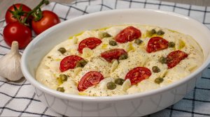 ФОКАЧЧА без замеса с чесноком и помидорами — ароматнее хлеба и вкуснее пирогов  #157
