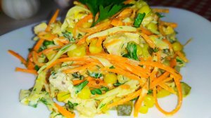 САЛАТ «ОБЖОРКА» с КУРИЦЕЙ! Очень ВКУСНЫЙ и СЫТНЫЙ салат!