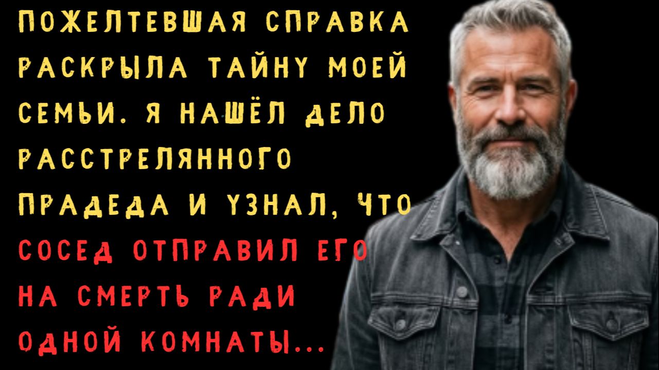 Я нашёл дело прадеда и узнал, что сосед отправил его на расстрел ради комнаты смотреть онлайн