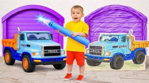 Оливер превращает рисунки в настоящие игрушки!