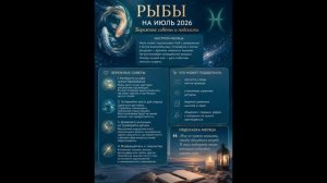 🌿 Рыбы на июль 2026 — бережные советы и подсказки