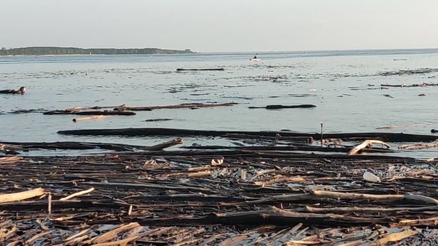 Небольшая зарисовка про пляж Обского моря - все заполнено, в полном разгаре. +30 