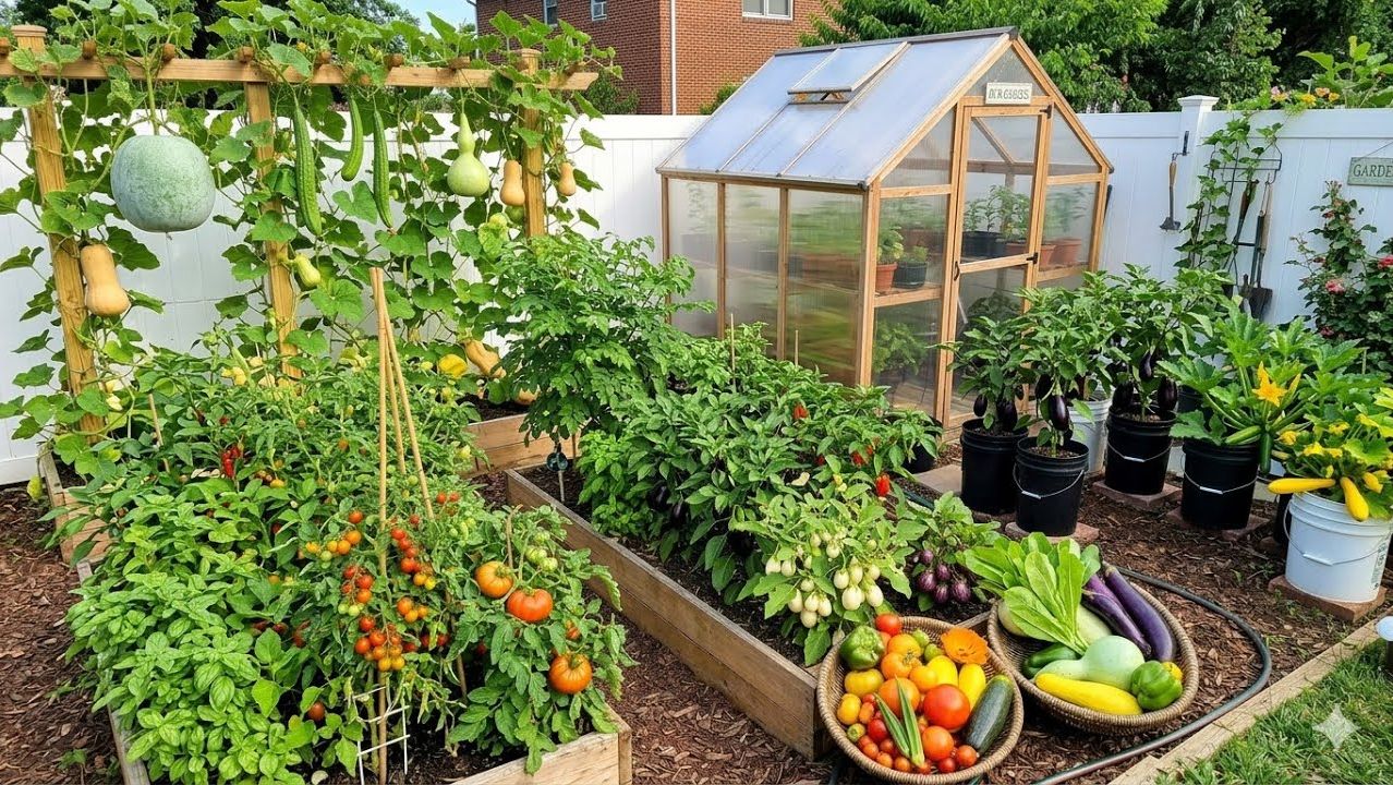 Огромный урожай в саду! 🌱 Обрезка, прополка, укладка растений в колышки и уборка