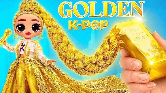 24 часа в золотом цвете! K-Pop Охотницы на Демонов | 12 DIY для кукол смотреть онлайн