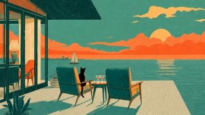Sunset After Hours at the Lake House 1950s Seaside Exotica Jazz