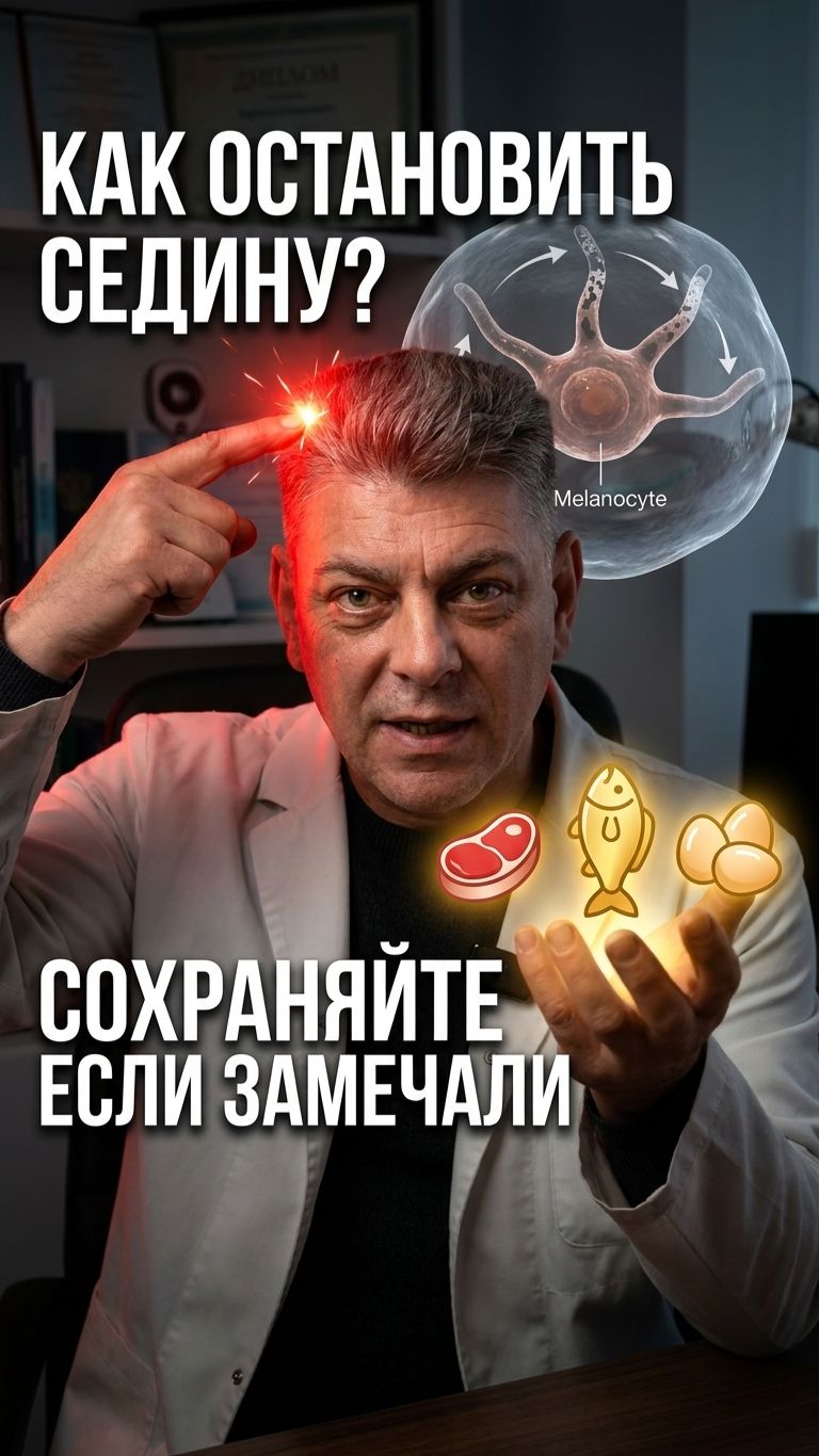 🥩 Связь седины и дефицита белка: что говорит трихология
