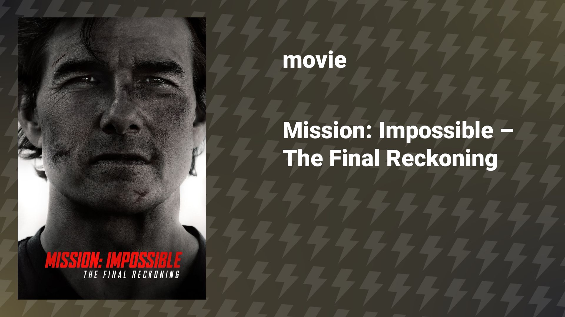 Mission: Impossible – The Final Reckoning (movie, 2025) смотреть онлайн