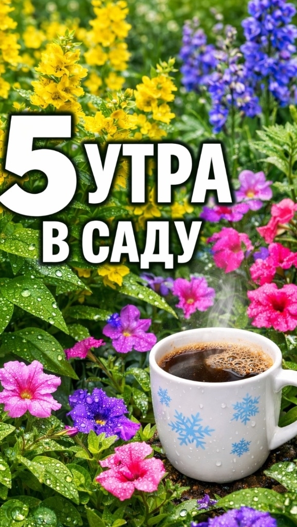 🌺 Утро начинается с кофе и цветов