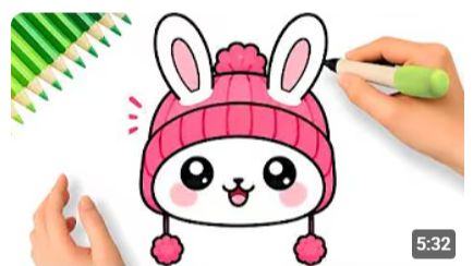 КАК НАРИСОВАТЬ МИЛОГО ЗАЙЦА С ШАПОЧКОЙ🐰