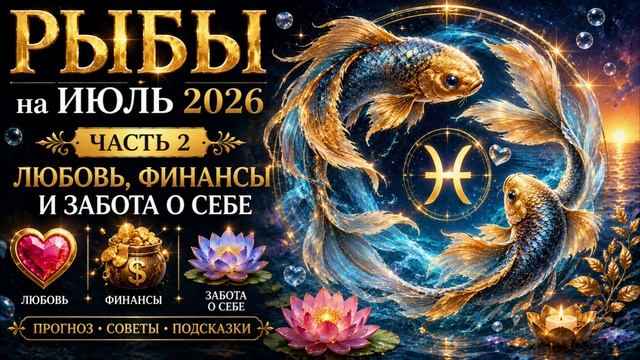 ♓ Рыбы на июль 2026. Часть 2 — Любовь, деньги и забота о себе