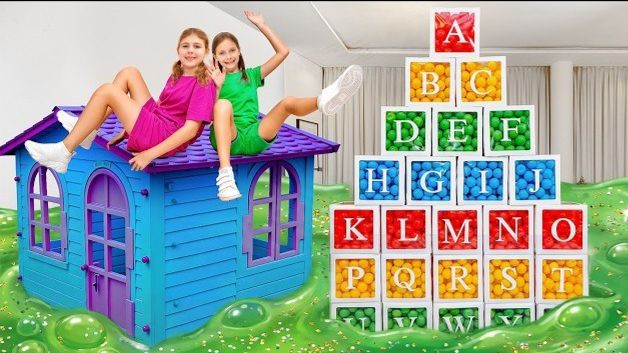 Дети ищут потерянные буквы и строят домик ABC смотреть онлайн
