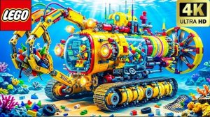 АВТОМАТИЧЕСКАЯ глубоководная уборочная подводная лодка LEGO Technic! | Забавный эксперимент Lego