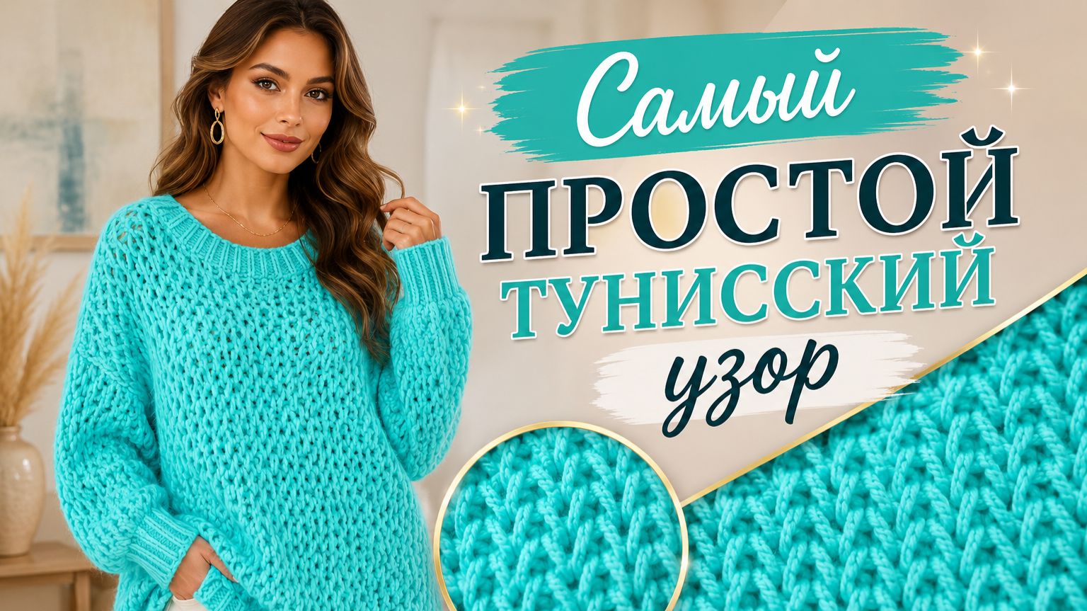 Самый простой тунисский узор для абсолютных новичков