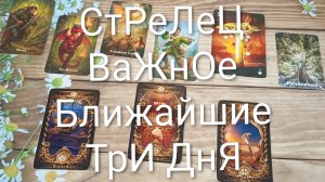 #СТРЕЛЕЦ  ВАЖНОЕ БЛИЖАЙШИЕ ТРИ ДНЯ💖💖💖#ГадаеиеНаБудущее#ТароГадание#ТароПрогноз