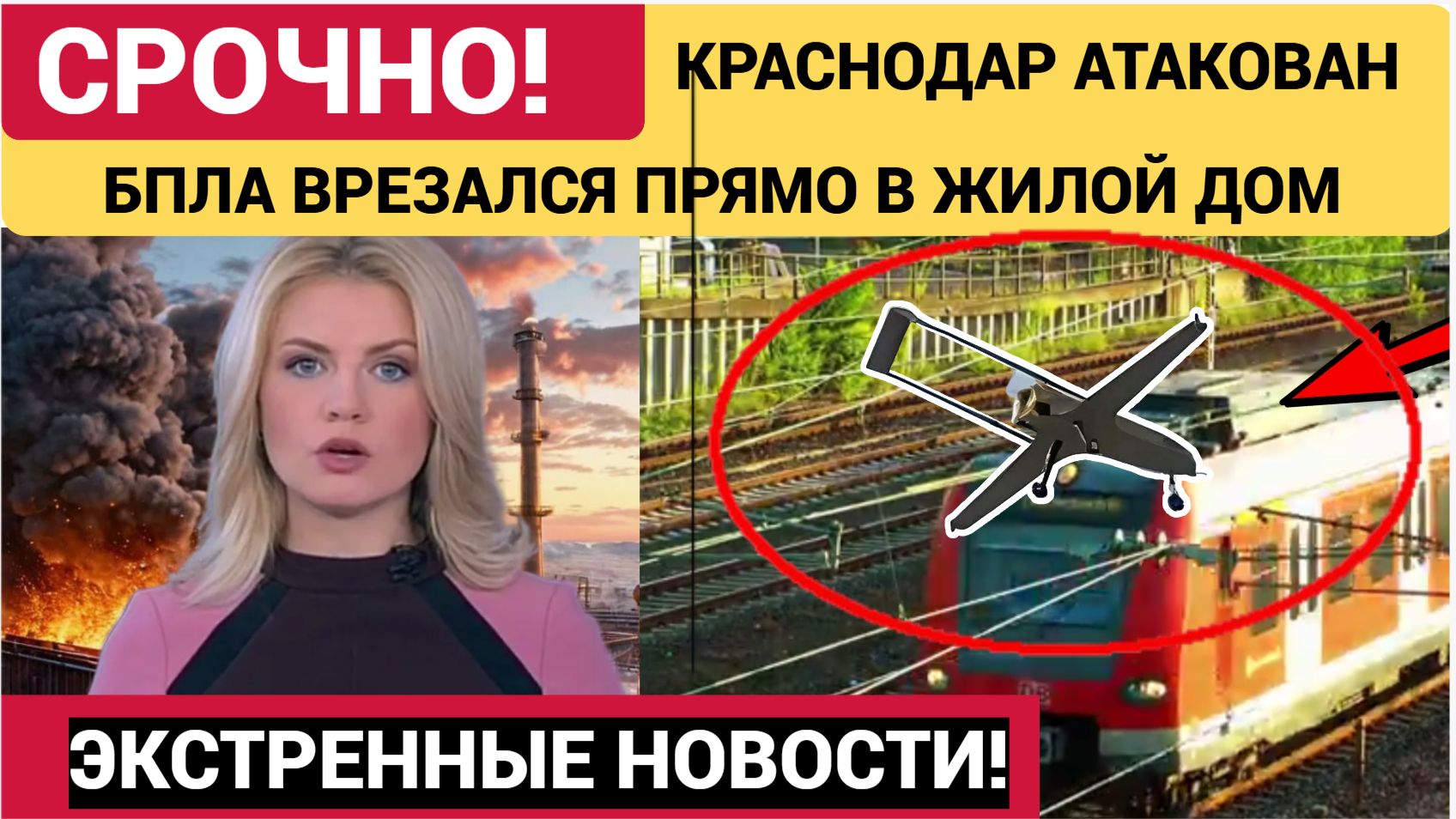 Краснодар Атакован Беспилотниками. Дрон Врезался в жилой дом. Подробности смотреть онлайн