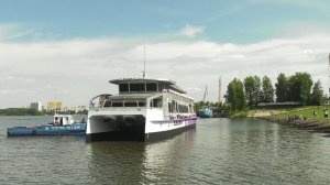 Пассажирский катамаран «Сириус Альфа». Спуск на воду в Самаре