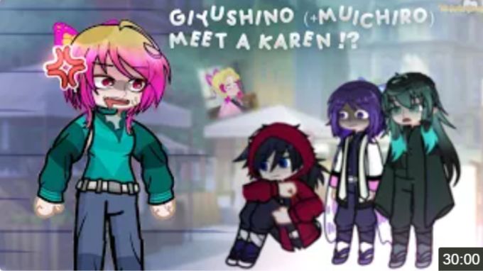 𝙆𝙉𝙔, 👱♀️Giyushino Meet A Karen!? (+Muichiro)👱♀️, Gl2 X Demon Slayer, (++Voices)