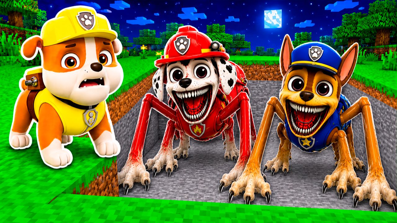 😳 Я НАШЕЛ ЯМУ ПОЖИРАТЕЛЕЙ ГОНЩИК МАРШАЛ ЩЕНЯЧИЙ ПАТРУЛЬ В МАЙНКРАФТ PAW PATROL МУЛЬТИК смотреть онлайн