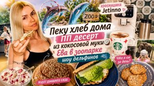 Пеку хлеб дома | ПП десерт из кокосовой муки 🥥 Ева в зоопарке | шоу дельфинов 🐬