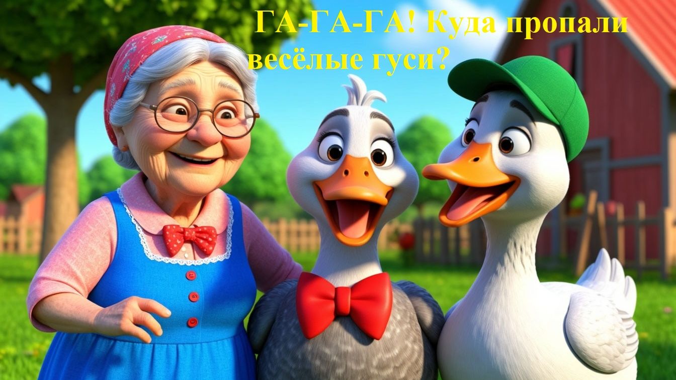 🦢 ГА-ГА-ГА! Куда пропали весёлые гуси? 😲  Смешная песенка для малышей