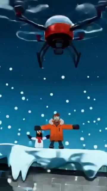 🐧🚁 ЗАБАВНЫЕ ПИНГВИНЫ запускают дрон над льдами Антарктиды!