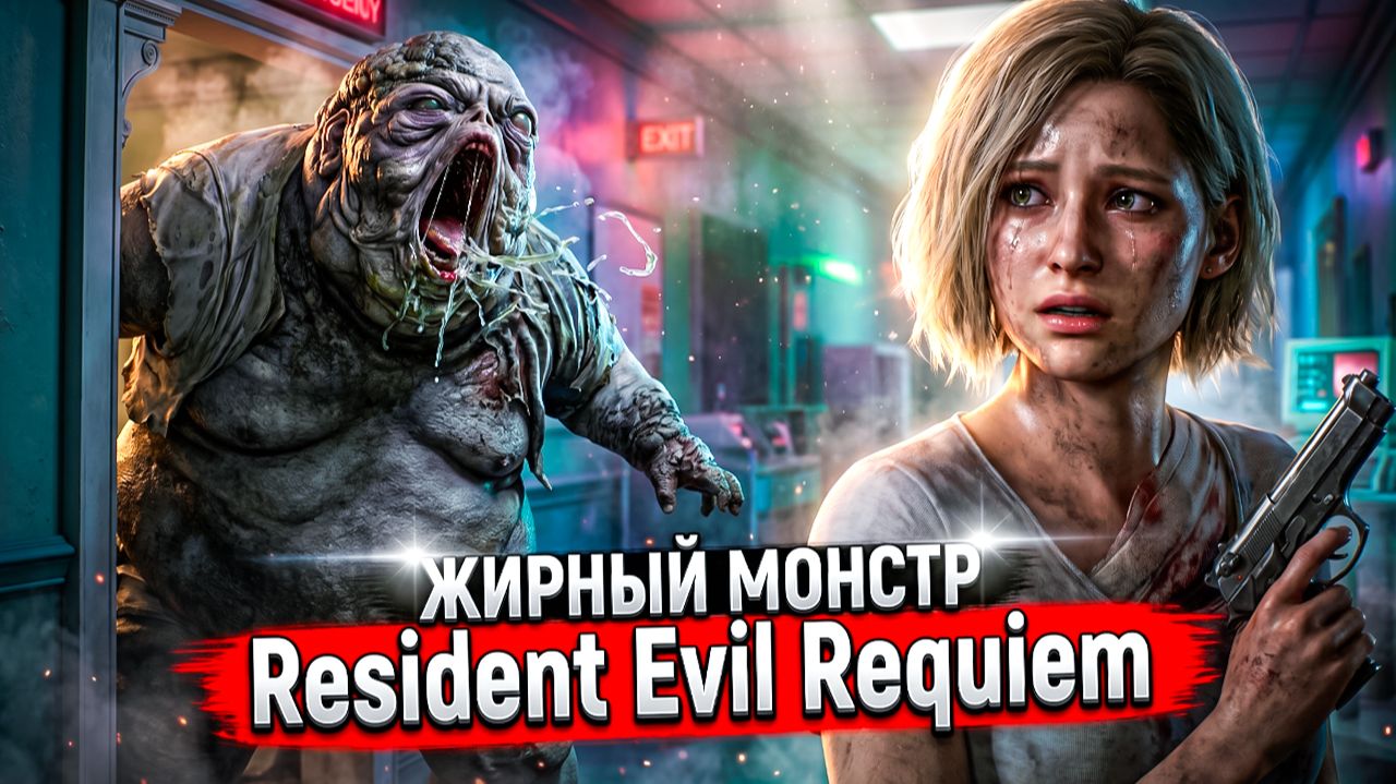 Resident Evil Requiem — ЖИРНЫЙ МОНСТР преследует ГРЕЙС в Кошмарной Больнице 😱