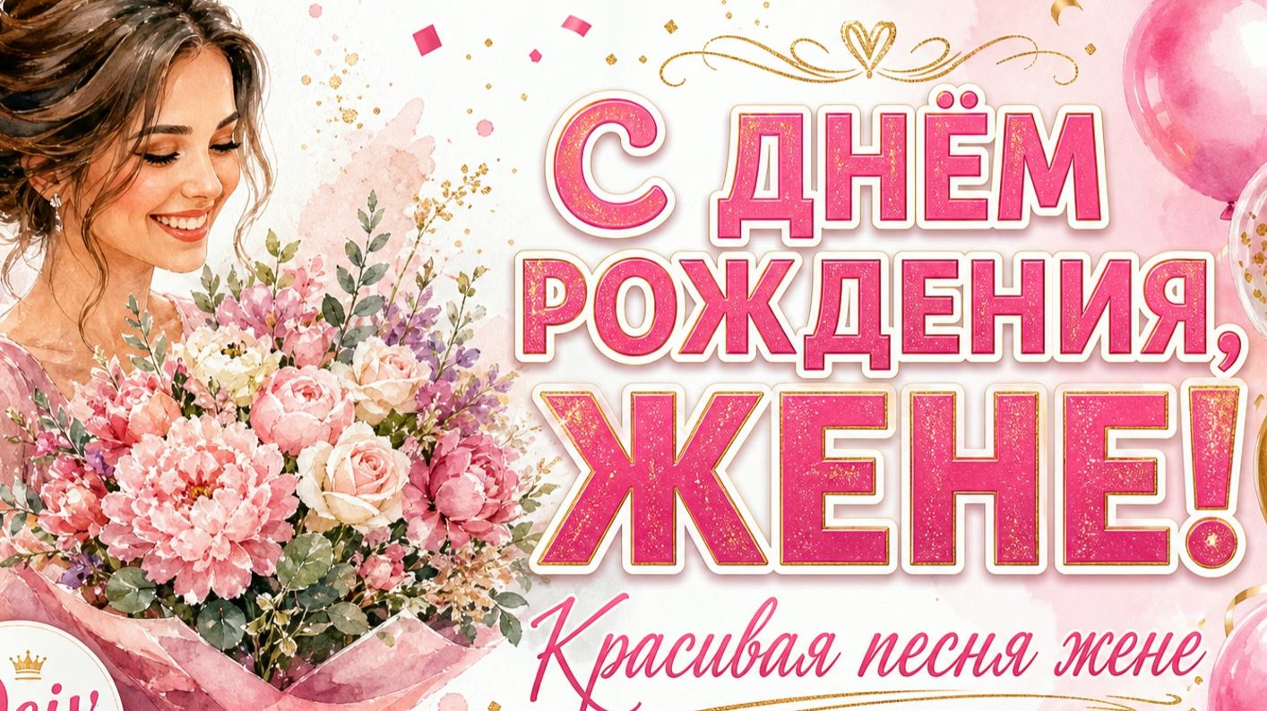 Жене! Красивая песня поздравление жене с днем рождения — танец на кухне, весёлая