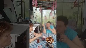 Окучили картошку на первый раз.