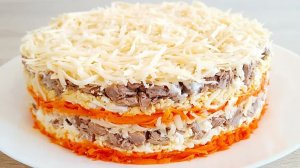 Шикарный Слоеный Салат. Рецепт Вкусного Слоеного Салата с Говядиной