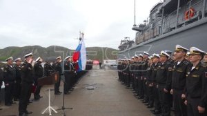 Встреча тральщика «Полярный» в Мурманской области