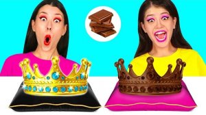 Челлендж. Шоколадная Еда vs Настоящая еда | Смешные Моменты