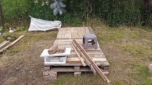 каркас сарая почти готов,опять про огурцы,цветы,свёклу и морковь