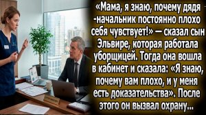«Сын знает, почему вам плохо», — сказала уборщица боссу | Истории из жизни | Реальные истории