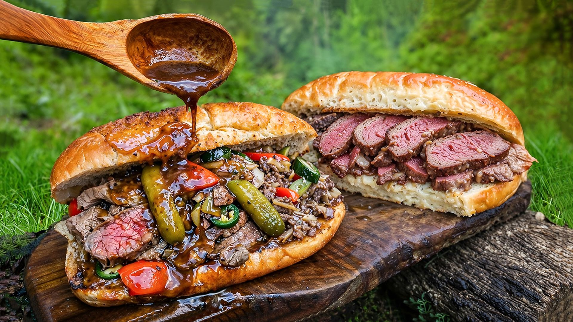 Cooking a Chicago-Style Italian Beef Sandwich in the Wild смотреть онлайн