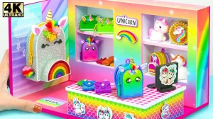 Сделай сам# Миниатюрный магазин школьных принадлежностей UNICORN, рюкзак, школьная сумка, кошелек #К