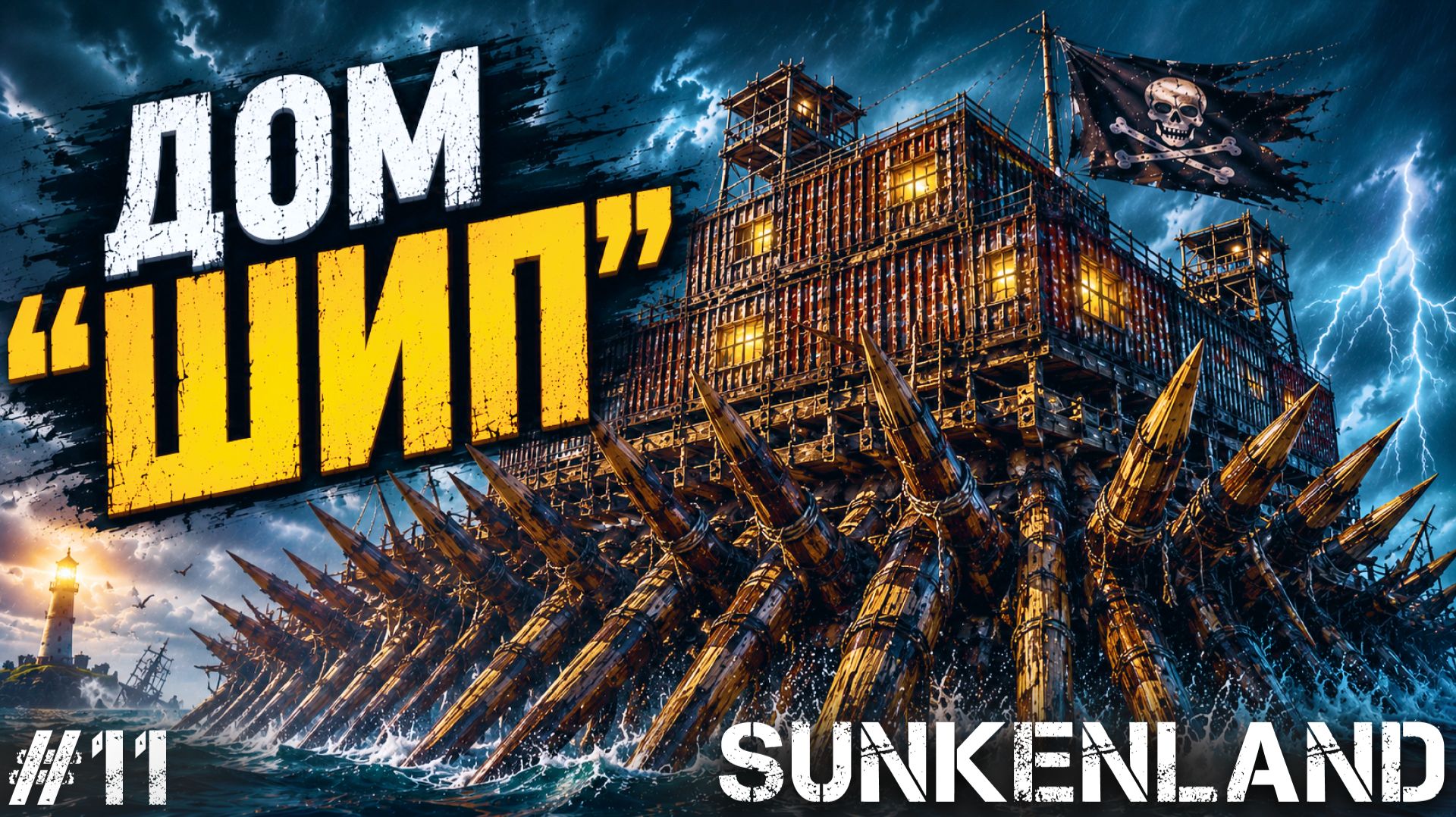 ПОСТРОИЛ ДОМ КОТОРЫЙ САМ ОТБИВАЕТ ВОЛНЫ МУТАНТОВ!  - SUNKENLAND #11