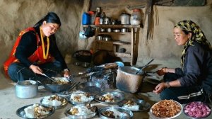 Искусство сельской кулинарии в Непале. Традиционное деревенское застолье у камина в хижине