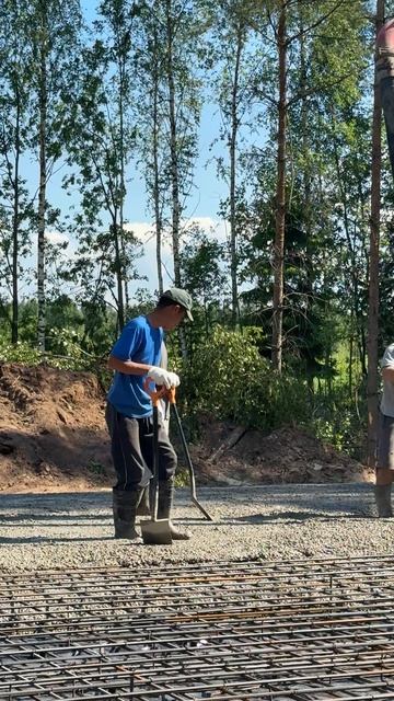 Заливаем бетон на очередном объекте